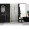 Mexen Exo-F folding shower door 65 cm, transparent, gold - 816-065-000-50-00