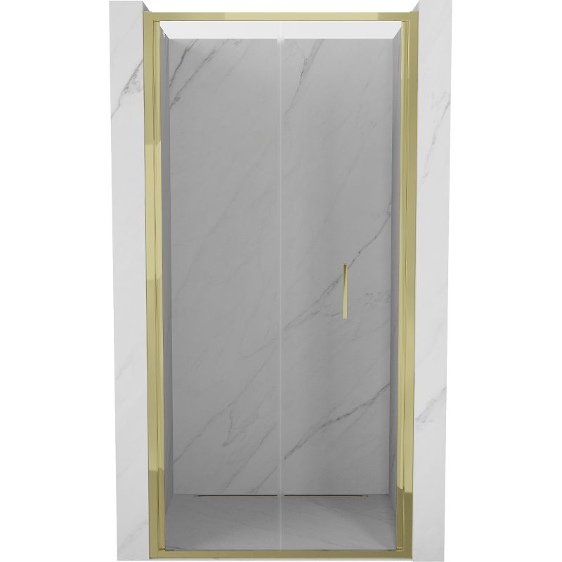 Mexen Exo foldable shower door 65 cm, transparent, gold - 816-065-000-50-00