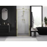 Mexen Exo-F folding shower door 85 cm, transparent, gold - 816-085-000-50-00
