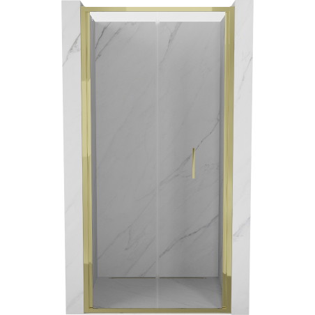 Mexen Exo-F folding shower doors 95 cm, transparent, gold - 816-095-000-50-00