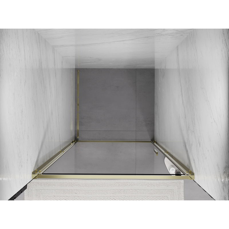 Mexen Exo pivot shower door 65 cm, transparent, gold - 817-065-000-50-00