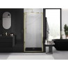 Mexen Exo-B folding shower door 75 cm, transparent, gold - 817-075-000-50-00