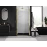 Mexen Exo 85 cm Pivot Shower Door, Transparent, Gold - 817-085-000-50-00