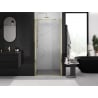 Mexen Exo 100 cm Pivot Shower Door, Transparent, Gold - 817-100-000-50-00