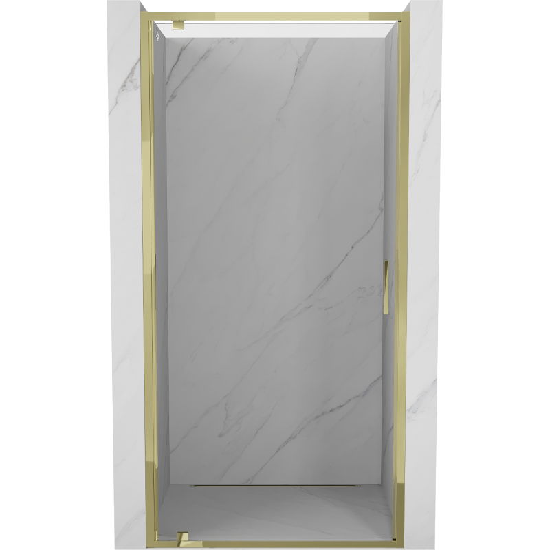 Mexen Exo 60 cm Pivot Shower Door, Transparent, Gold - 8181-060-000-50-00