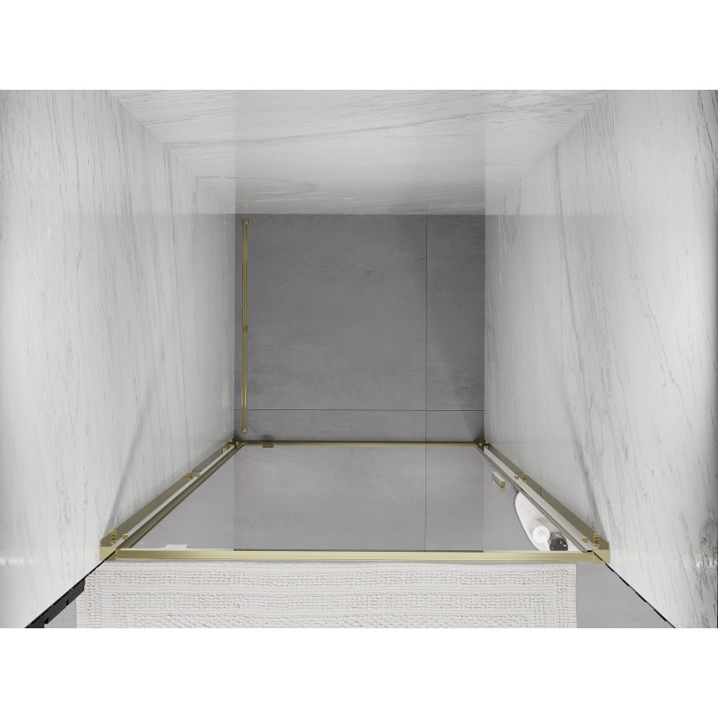 Mexen Exo-BR swing shower door 75 cm, transparent, gold - 8181-075-000-50-00