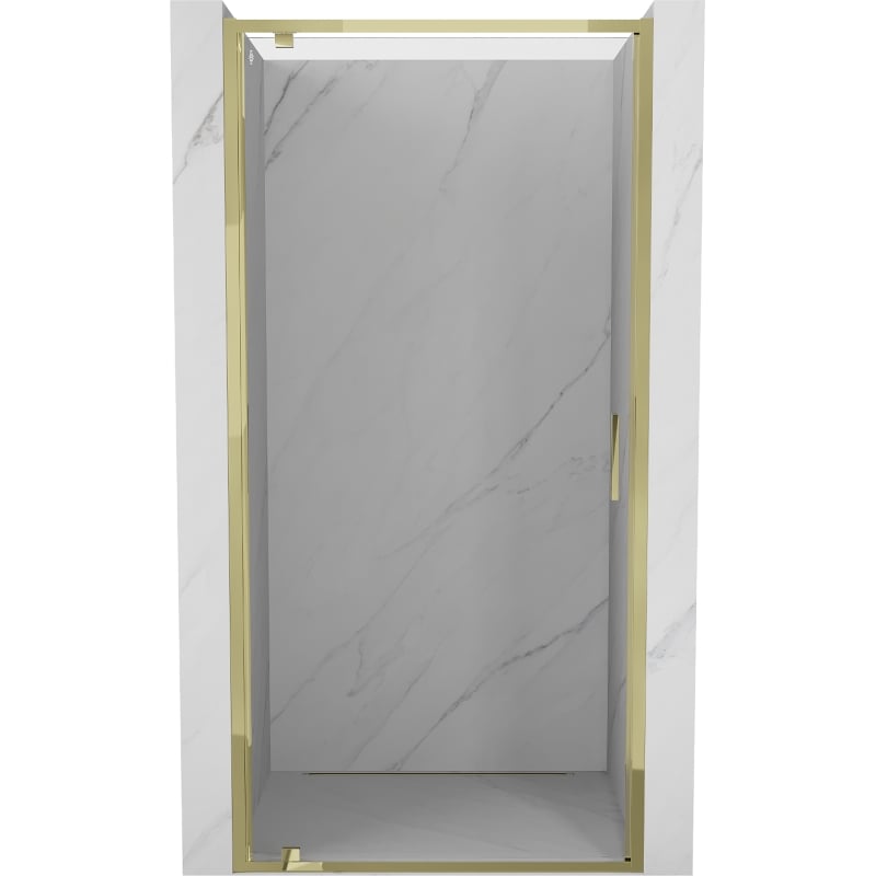 Mexen Exo swing shower door 85 cm, transparent, gold - 8181-085-000-50-00