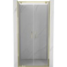 Mexen Exo-BR Duo double swing shower door 90 cm, transparent, gold - 8182-090-000-50-00