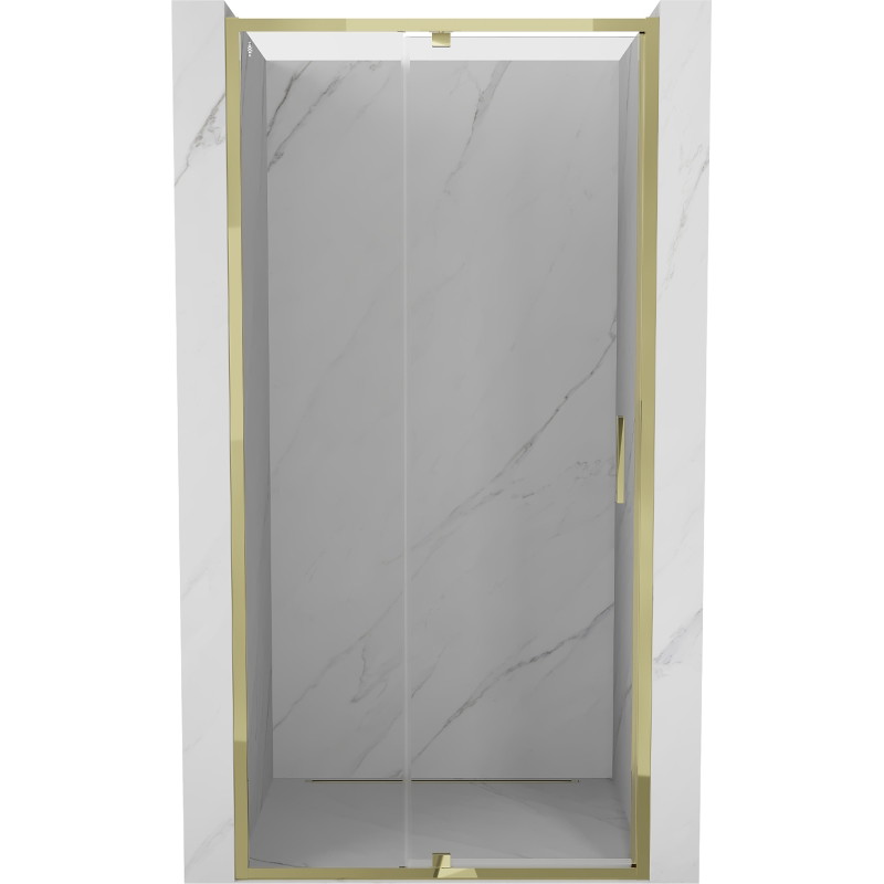 Mexen Exo-R swing shower doors 100 cm, transparent, gold - 819-100-000-50-00