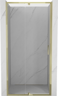 Mexen Exo-R swing shower doors 100 cm, transparent, gold - 819-100-000-50-00