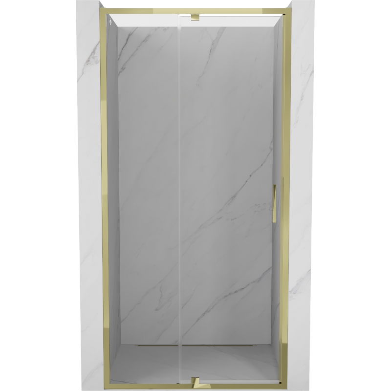Mexen Exo shower door hinged 115 cm, transparent, gold - 819-115-000-50-00