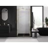 Mexen Exo 125 cm Hinged Shower Door, Transparent, Gold - 819-125-000-50-00