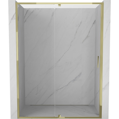 Mexen Exo-R hinged shower doors 130 cm, transparent, gold - 819-130-000-50-00