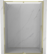 Mexen Exo-R swing shower door 135 cm, transparent, gold - 819-135-000-50-00