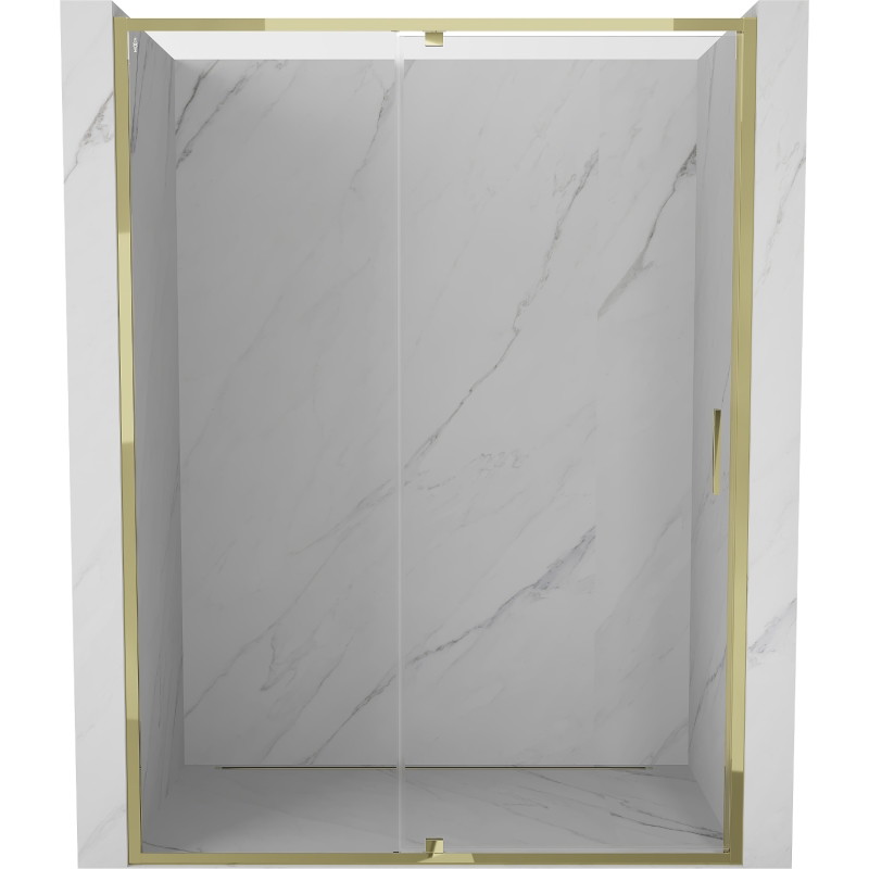 Mexen Exo-R swing shower door 155 cm, transparent, gold - 819-155-000-50-00