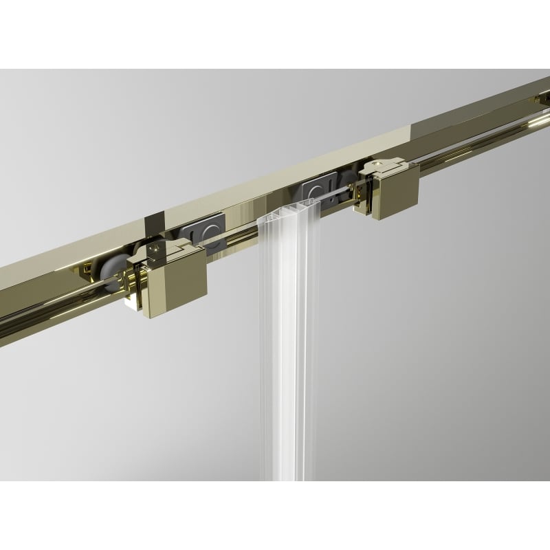 Mexen Exo-S sliding shower cabin 100 x 75 cm, transparent, gold - 8151-100-075-50-00