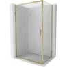 Mexen Exo-S sliding shower enclosure 95 x 80 cm, transparent, gold - 8151-095-080-50-00