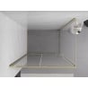 Mexen Exo-S sliding shower enclosure 150 x 80 cm, transparent, gold - 8151-150-080-50-00