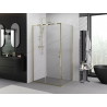 Mexen Exo-S sliding shower cabin 160 x 80 cm, transparent, gold - 8151-160-080-50-00