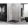 Mexen Exo-S sliding shower enclosure 95 x 85 cm, transparent, gold - 8151-095-085-50-00