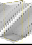 Mexen Exo sliding shower enclosure 150 x 85 cm, transparent, gold - 8151-150-085-50-00