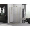 Mexen Exo-S sliding shower enclosure 150 x 85 cm, transparent, gold - 8151-150-085-50-00