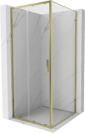 Mexen Exo-S sliding shower cabin 90 x 90 cm, transparent, gold - 8151-090-090-50-00