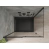 Mexen Omega extendable shower cubicle 120 x 80 cm, Transparent, Black + shower tray Flat, Black - 825-120-080-70-00-4070B