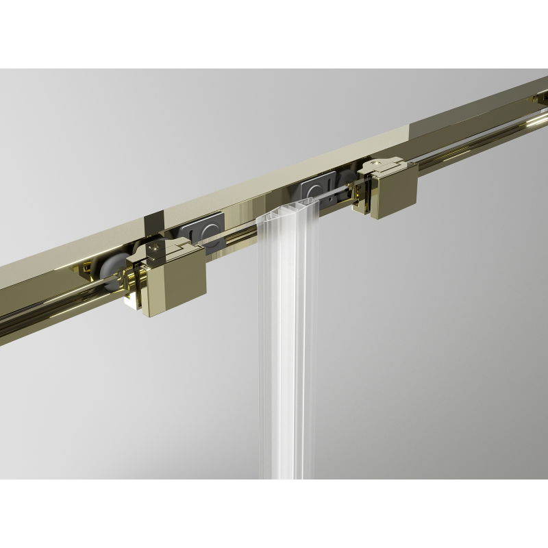 Mexen Exo Sliding Shower Enclosure 160 x 95 cm, Transparent, Gold - 8151-160-095-50-00