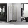 Mexen Exo Sliding Shower Enclosure 100 x 100 cm, Transparent, Gold - 8151-100-100-50-00