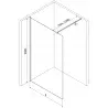 Mexen Kioto-X Walk-in Shower Screen 90 x 200 cm, Transparent 10 mm, Chrome - 800-090-101-01-00-X