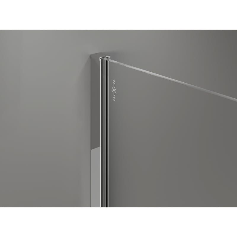 Mexen Kioto-X Walk-in Shower Screen 90 x 200 cm, Transparent 10 mm, Chrome - 800-090-101-01-00-X