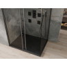 Mexen Omega sliding shower cabin 120 x 90 cm, transparent, black + Flat tray, black - 825-120-090-70-00-4070B