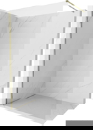 Mexen Kioto-X Walk-in Shower Wall 60 x 200 cm, Transparent 10 mm, Gold - 800-060-101-50-00-X