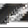Mexen Kioto-X Walk-in Shower Wall 120 x 200 cm, Transparent 10 mm, Brushed Gold - 800-120-101-55-00-X