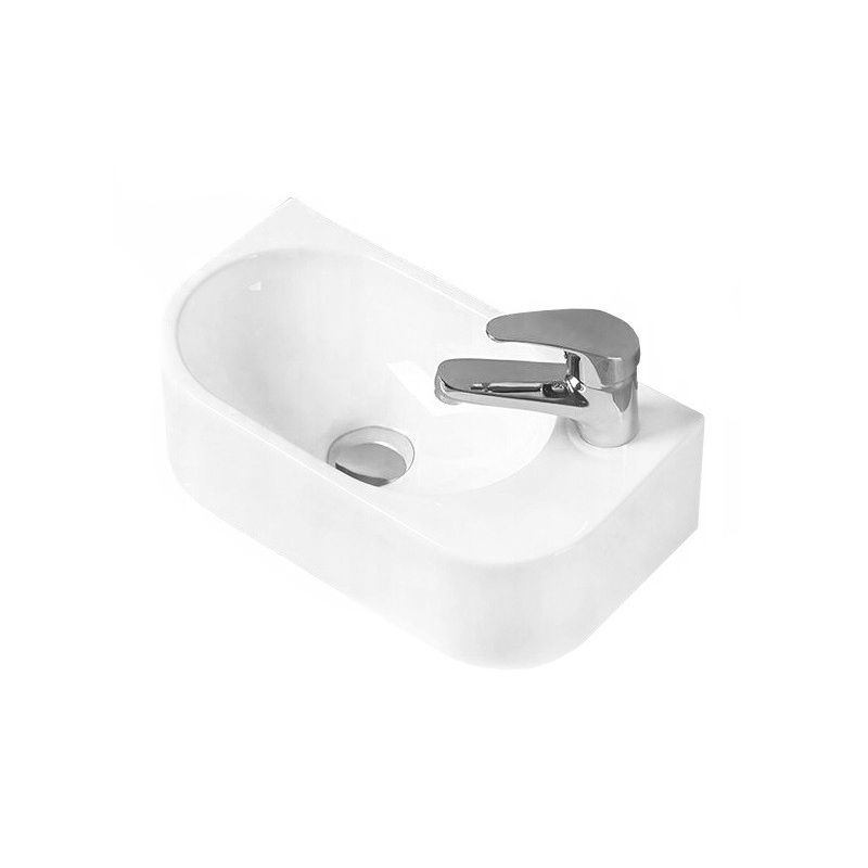 Mexen Viera countertop sink left 40 x 21 cm, white - 21274000L