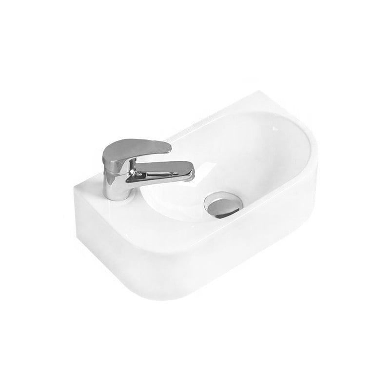 Mexen Viera right countertop sink 40 x 21 cm, white - 21274000R