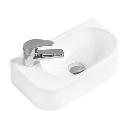 Mexen Viera right countertop sink 40 x 21 cm, white - 21274000R