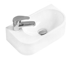 Mexen Viera right countertop sink 40 x 21 cm, white - 21274000R
