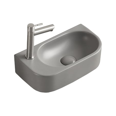Mexen Viera countertop washbasin right 40 x 21 cm, light grey matte - 21274061R