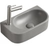 Mexen Viera countertop washbasin right 40 x 21 cm, light gray matte - 21274061R