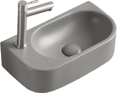 Mexen Viera countertop washbasin right 40 x 21 cm, light gray matte - 21274061R