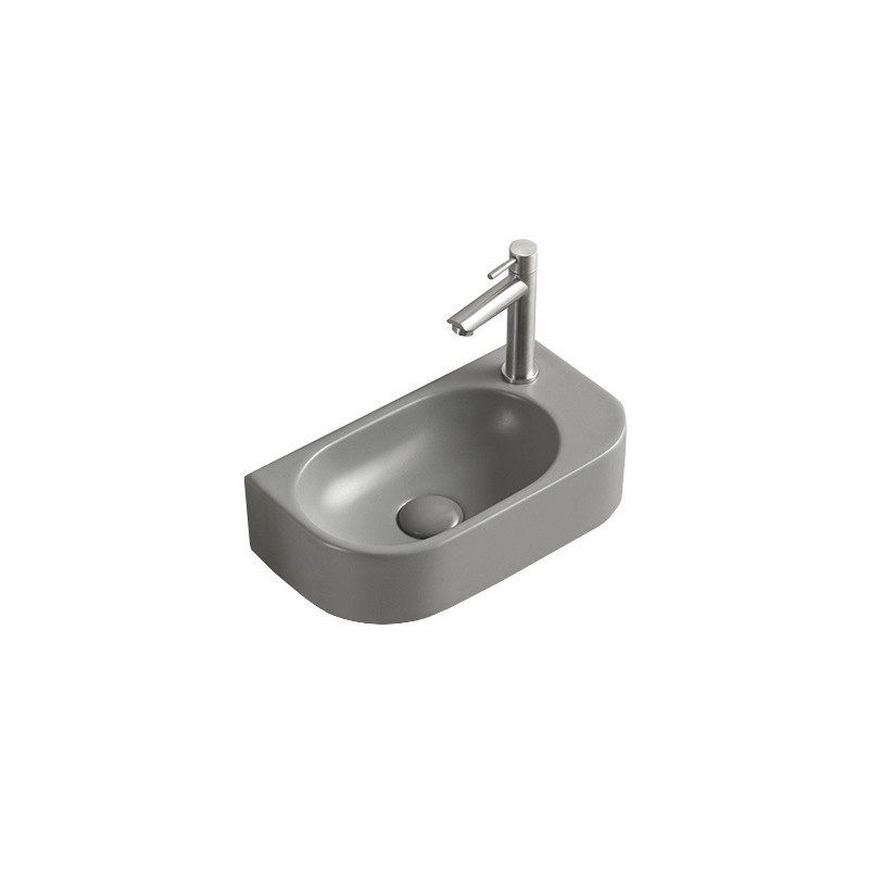 Mexen Viera left countertop washbasin 40 x 21 cm, light gray matte - 21274061L