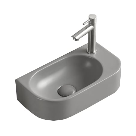Mexen Viera countertop basin left 40 x 21 cm, light grey matt - 21274061L