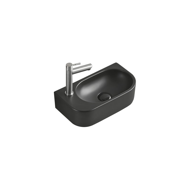 Mexen Viera countertop washbasin right-hand 40 x 21 cm, Black matt - 21274085R