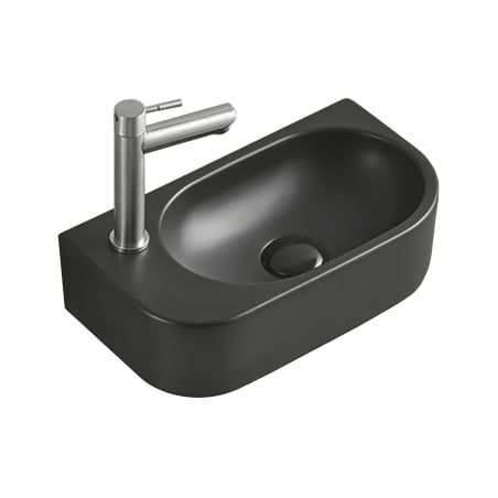 Mexen Viera countertop right washbasin 40 x 21 cm, black matte - 21274085R