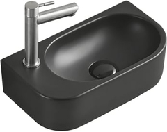 Mexen Viera countertop right washbasin 40 x 21 cm, black matte - 21274085R