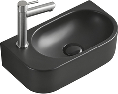 Mexen Viera over-counter right sink 40 x 21 cm, matte black - 21274085R