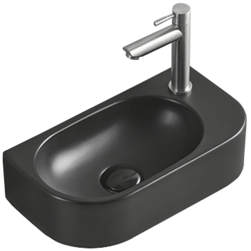 Mexen Viera countertop sink left 40 x 21 cm, matte black - 21274085L