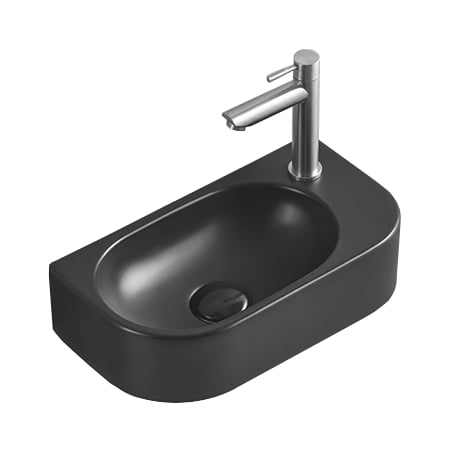 Mexen Viera countertop basin left 40 x 21 cm, black matte - 21274085L